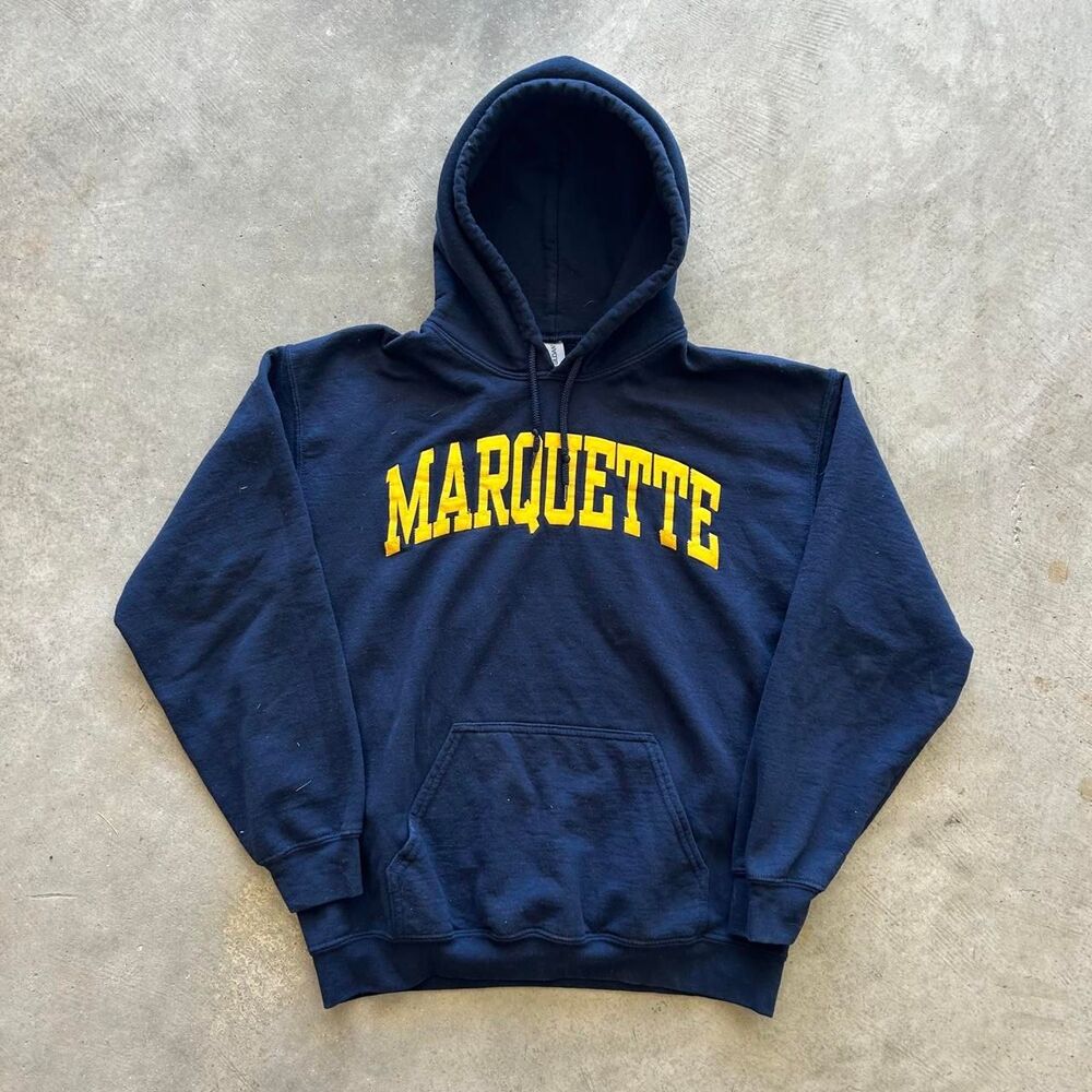 Unbranded Men's Navy and Black Hoodie